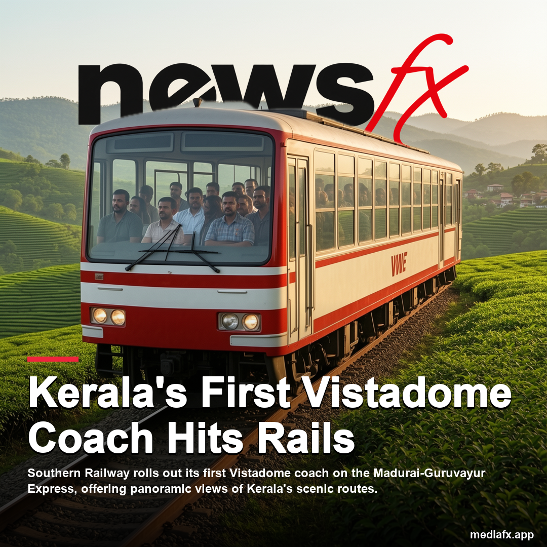 Kerala's First Vistadome Coach Launched on Madurai-Guruvayur Express