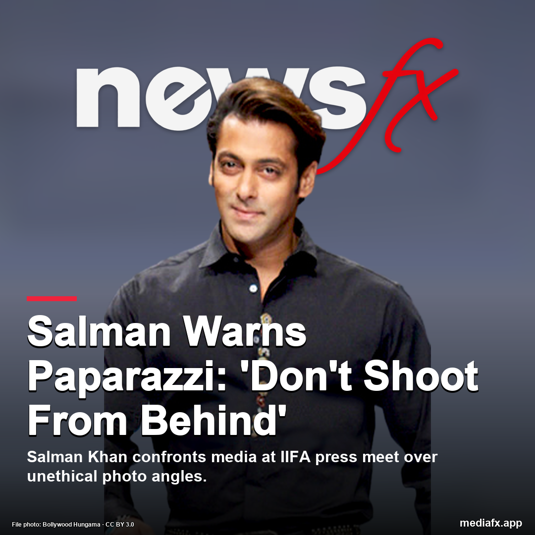 Salman Khan Warns Paparazzi Against Back Shots During IIFA Press Meet