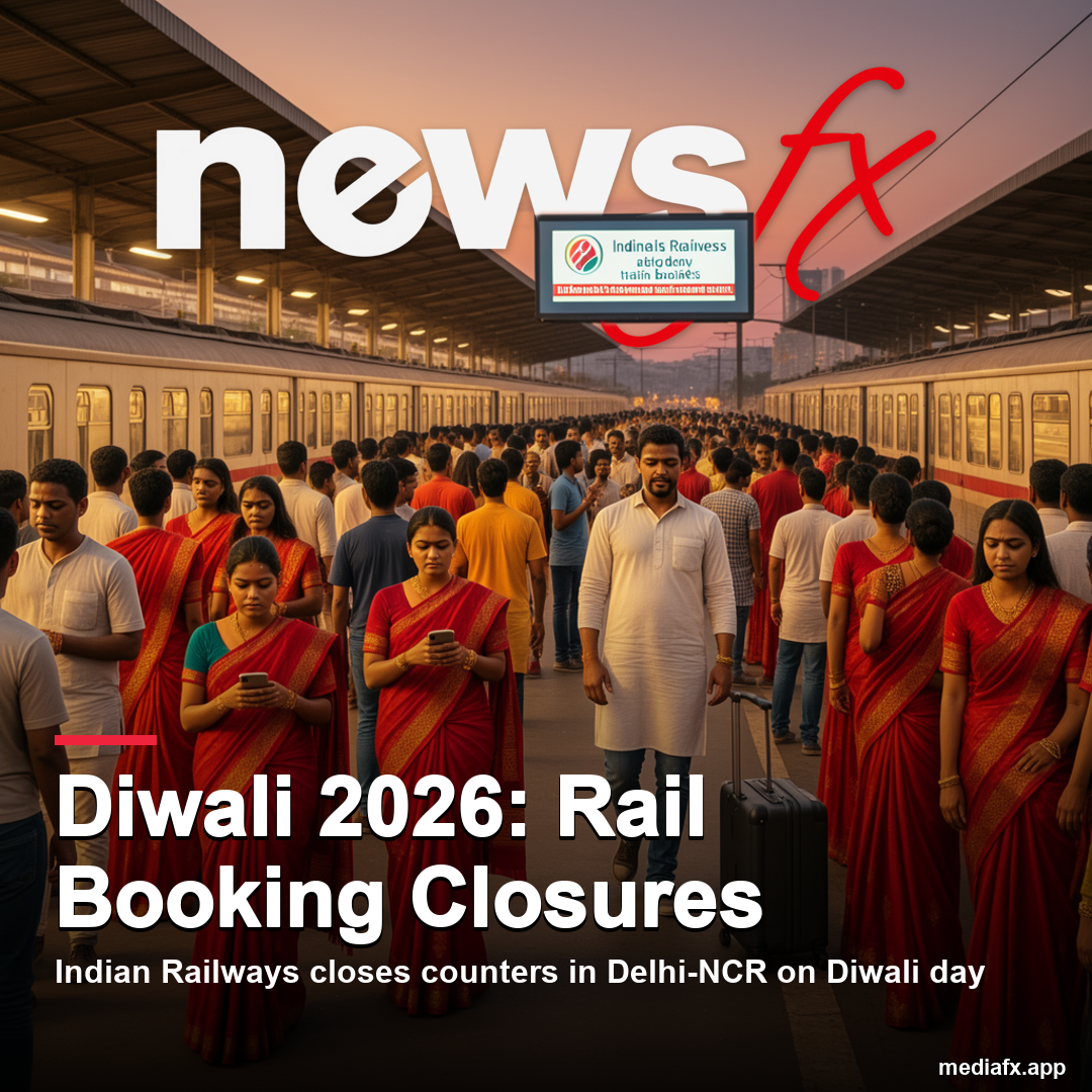 Diwali 2026: Delhi-NCR Railway Reservation Counters to Remain Closed on November 8
