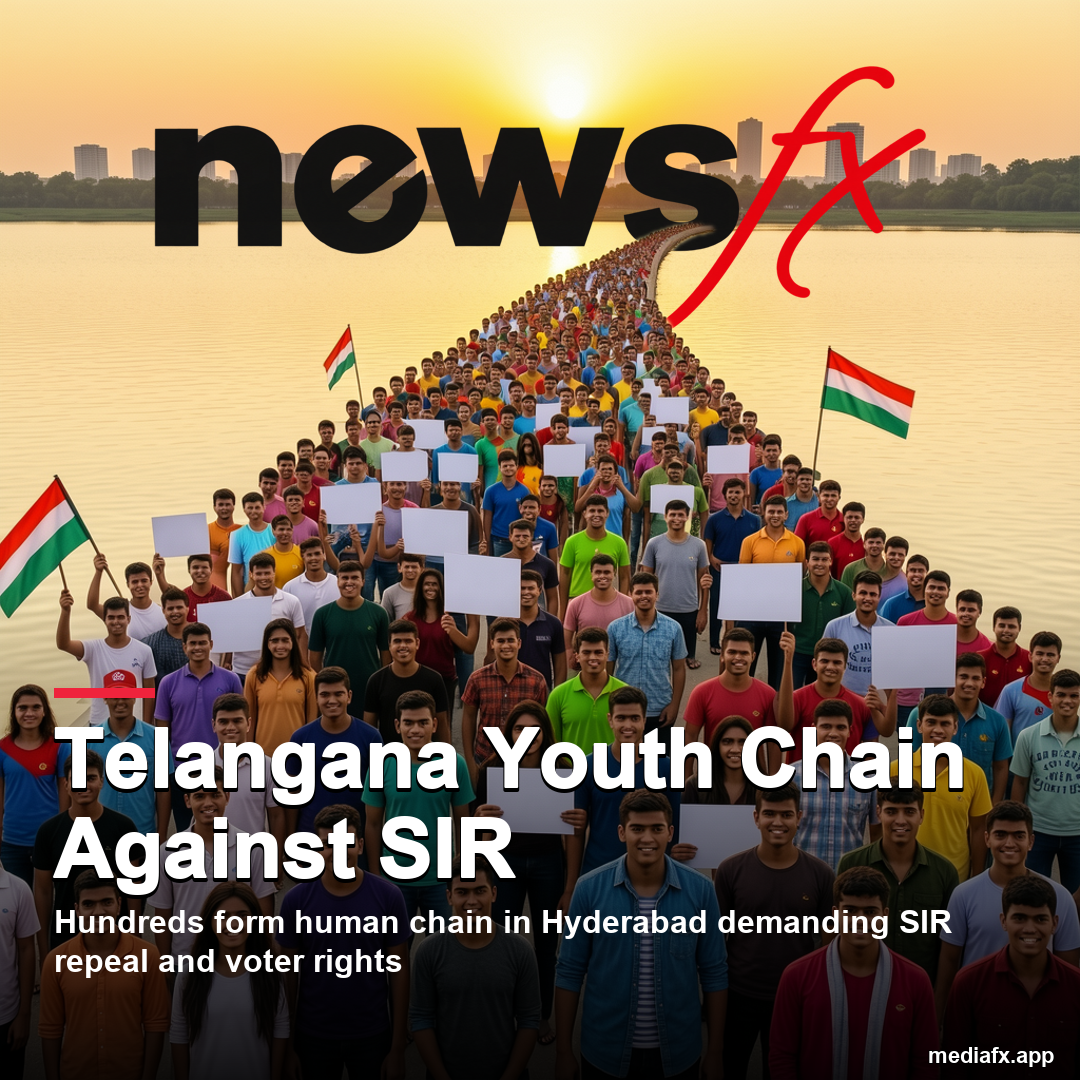 Hundreds form human chain in Hyderabad against SIR, demanding voter roll revisions